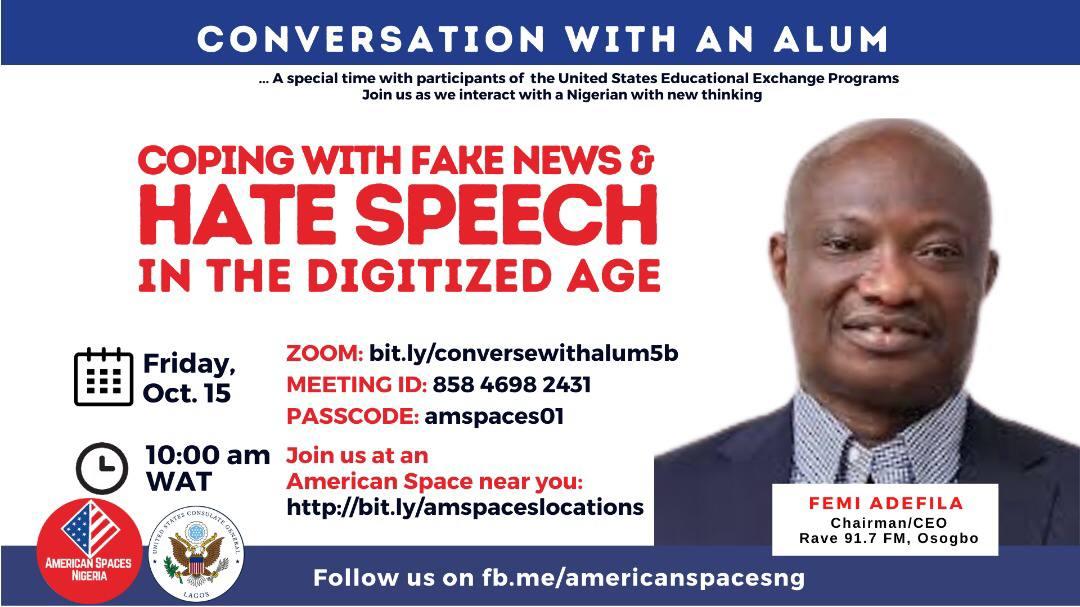 CONVERSATION WITH AN ALUM: Coping with fake news and hate speech in the digitized age